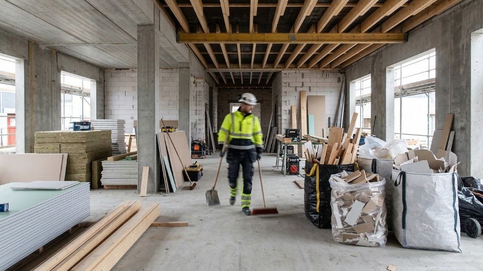 byggepladsrengøring grovrengøring råbygning