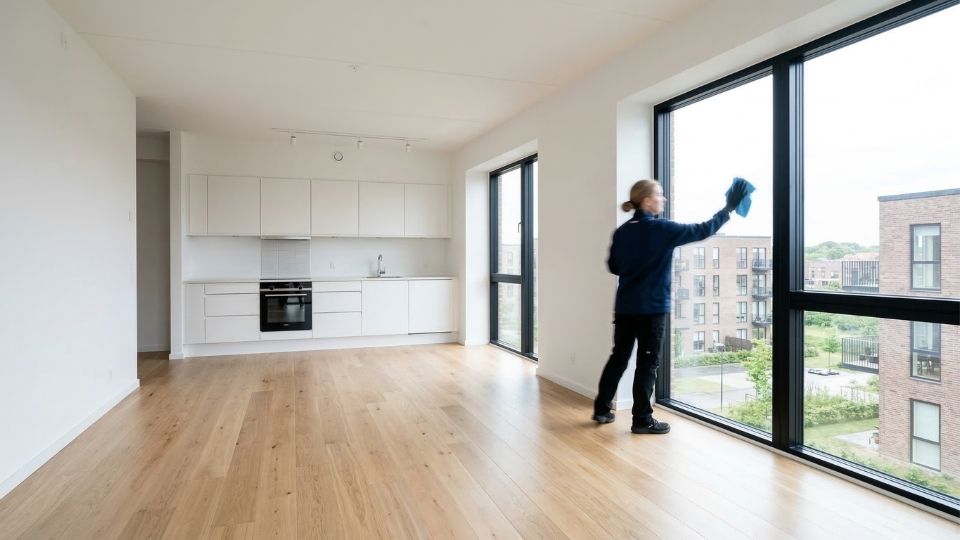 byggepladsrengøring slutrengøring før aflevering