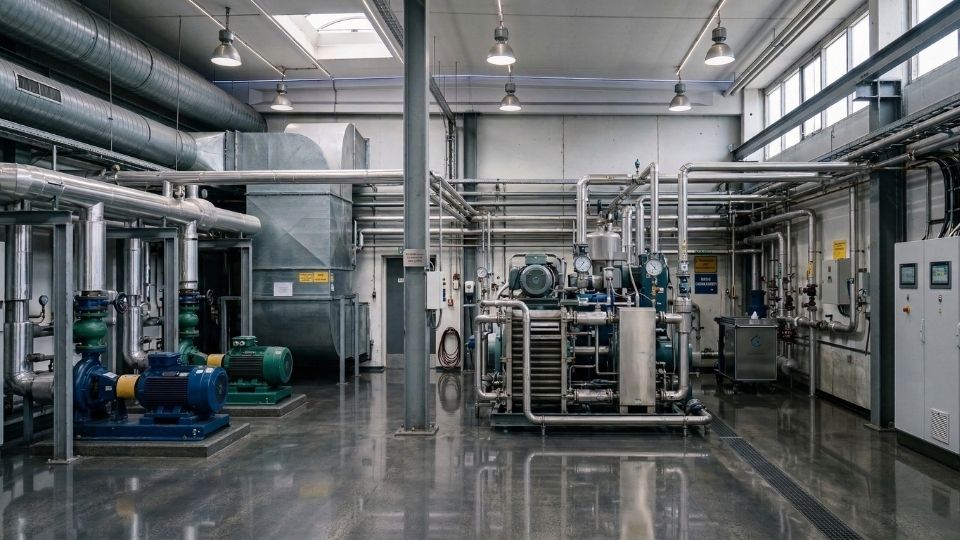 industrirengøring maskinrum teknikrum