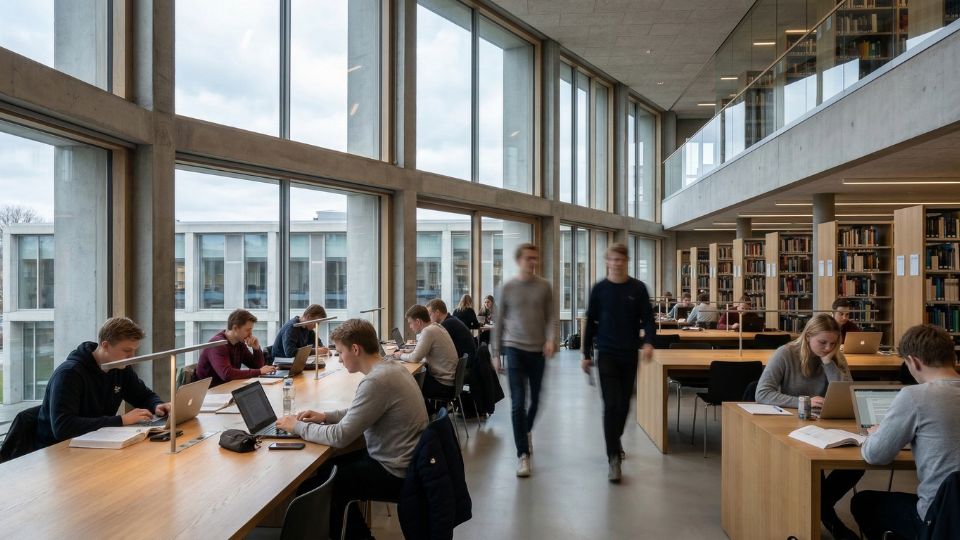 skolerengøring bibliotek universitet